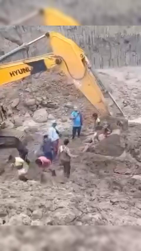 惊天摄魄!非洲刚果铜矿场坍塌惨剧:80人惨被活埋葬身矿场,挖掘机疯狂清尸,尸骨遍野!-9