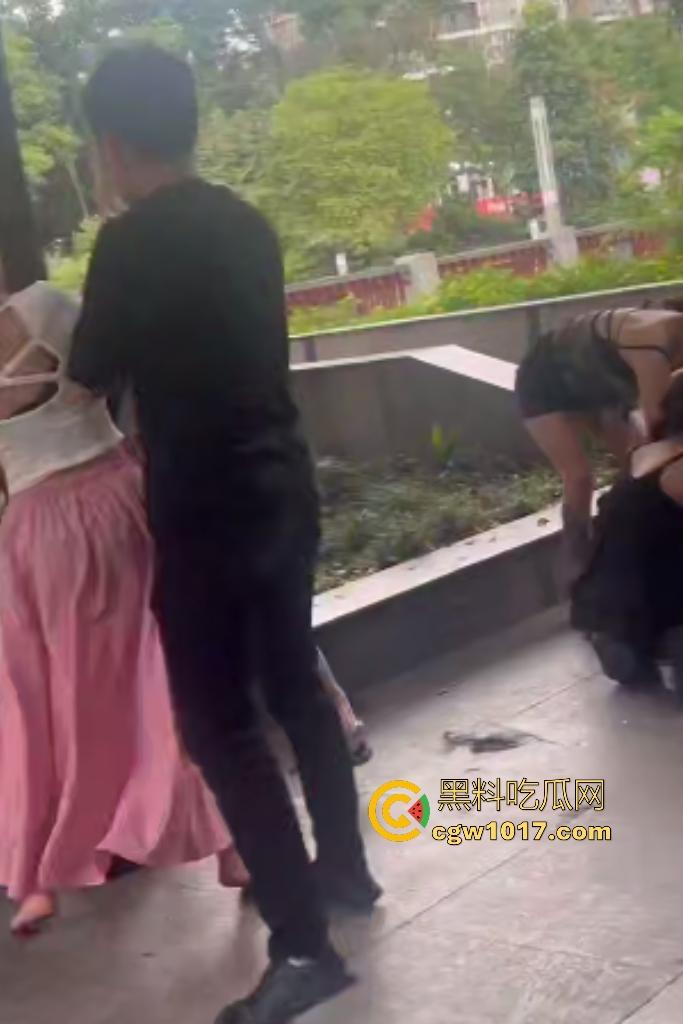 成都白天精神小妹集美们6打3！高跟踹头脱鞋底砸脑门太狠，三人牛逼抗打多人围殴，最后还得是男人来拉架！-6